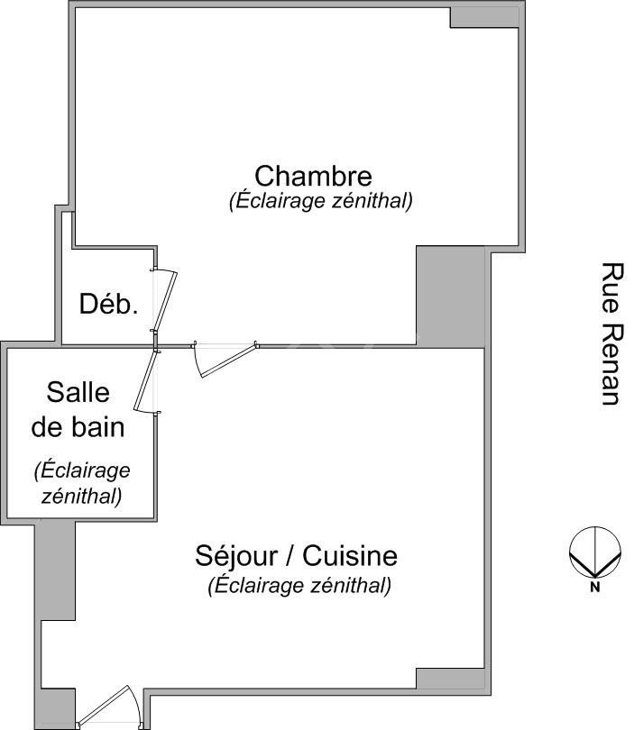 APPARTEMENT T2 A LOUER - LYON 7EME ARRONDISSEMENT - 52.62 m2 - 716 &euro; charges comprises par mois