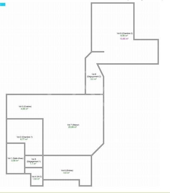 APPARTEMENT T3 A LOUER - LYON 1ER ARRONDISSEMENT - 55.63 m2 - 1�035�&euro; charges comprises par mois