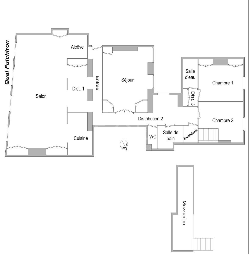 APPARTEMENT T4 A LOUER - LYON 5EME ARRONDISSEMENT - 159.75 m2 - 2 296 &euro; charges comprises par mois